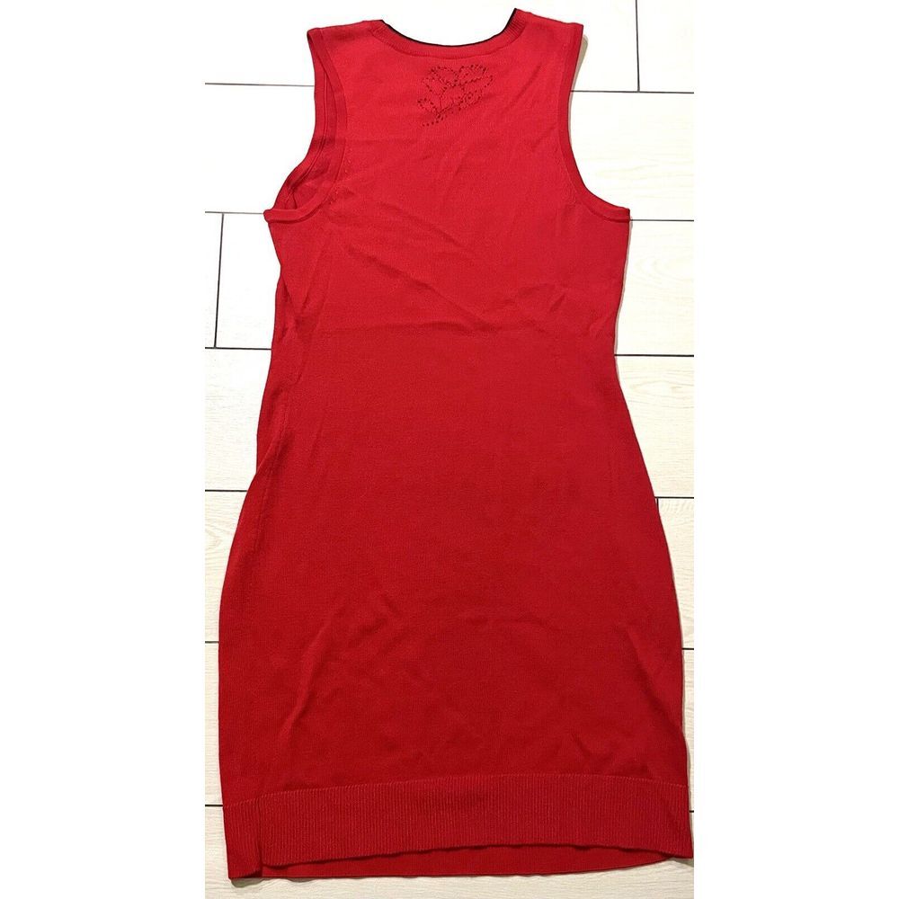 Rag & Bone Dress Women's Small Adriana Red Knit Floral Cut Out Merino Wool Blend - Picture 3 of 5